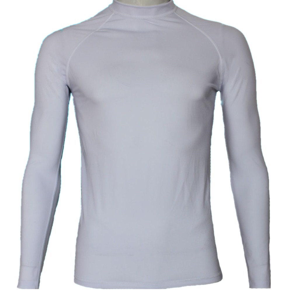 Wholsales   Retail     /Wholsales Blank Long Sleeves Rash Guard Men -White Color
